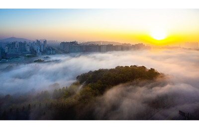 호수공원 운해