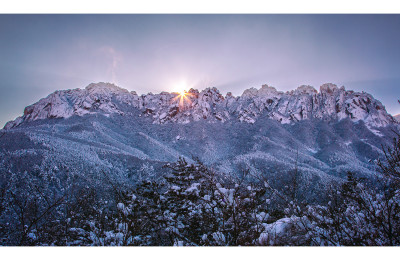 울산바위 설경